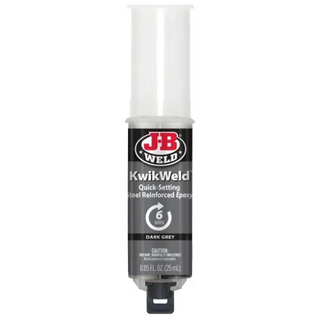 J-B Weld 50176 KwikWeld Steel Reinforced Epoxy Syringe, 25 mL