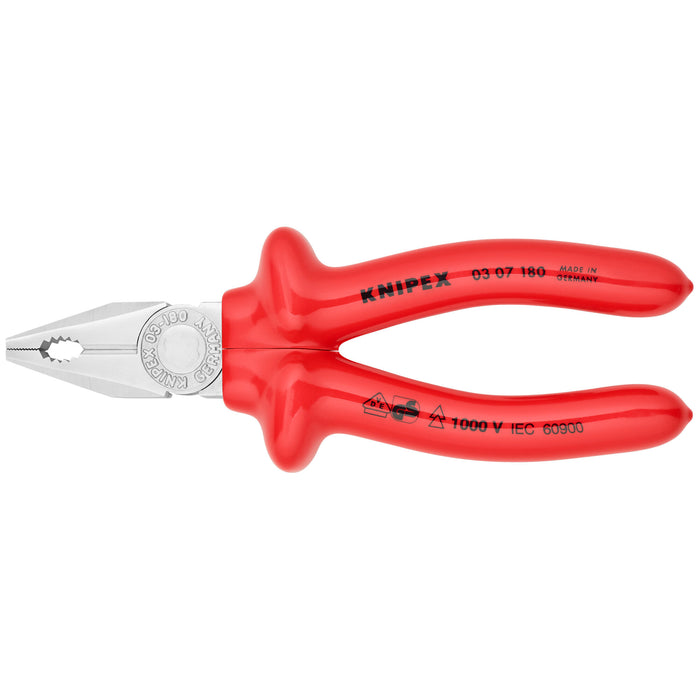 Knipex 03 07 180 7 1/4" Combination Pliers-1000V Insulated