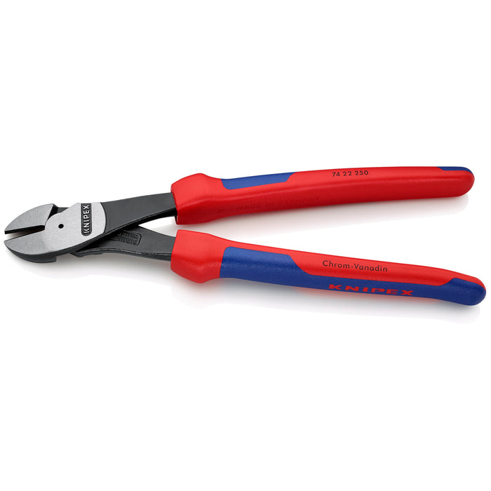 Knipex 74 22 250 10" High Leverage 12° Angled Diagonal Cutters