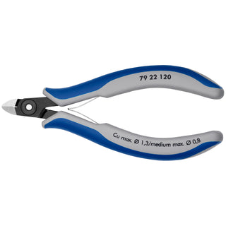 Knipex 79 22 120 4 3/4" Electronics Diagonal Cutters