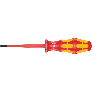 Wera 165 iS PZ VDE Insulated screwdriver with reduced blade diameter for Pozidriv screws, PZ 2 x 100 mm