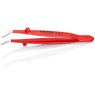 Knipex 92 47 01 5 1/2" Stainless Steel Gripping-30°Angled Tweezers-1000V Insulated