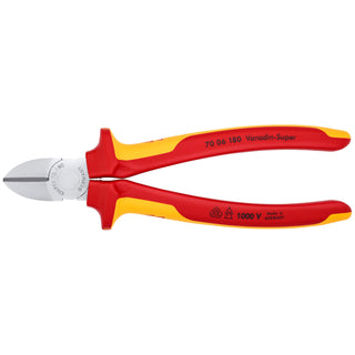 Knipex 70 06 180 7 1/4" Diagonal Cutters-1000V Insulated