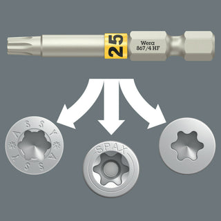 Wera Bit-Check 6 Wood TX HF 1, 6 pieces