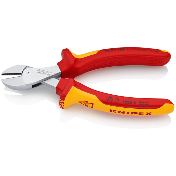 Knipex 73 06 160 6 1/4" X-Cut® Compact Diagonal Cutters-1000V Insulated