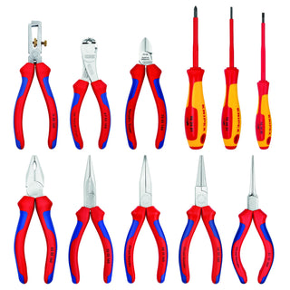 Knipex 00 19 41 11 Pc Tool Set with 1000V Insulated Screwdrivers in Tool Roll