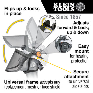 Klein Tools 60477 Replacement Face Shields Lens, Cap Style, Gray Tint