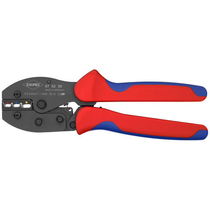 Knipex 97 52 36 8 1/2" Crimping Pliers For Insulated Terminals, Plug Connectors and Butt Connectors