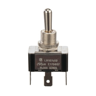 NSI 78070TQ Toggle Switch SPDT 20 Amps On-Off-On Circuit Bat Br/Ni Quick Connection