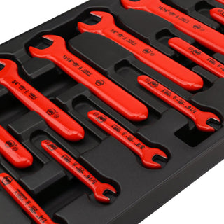 Wiha Tools 20194 13 Piece Insulated Open End Wrench Tray Set - SAE