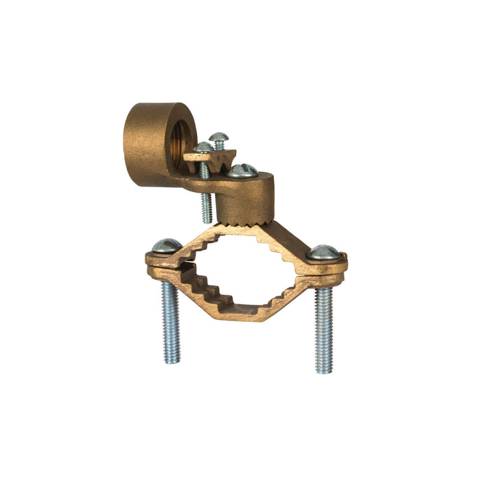NSI G-10 Bronze Ground Clamp for Rigid Conduit, 1-1/4″ to 2″ Pipe, 1″ Hub