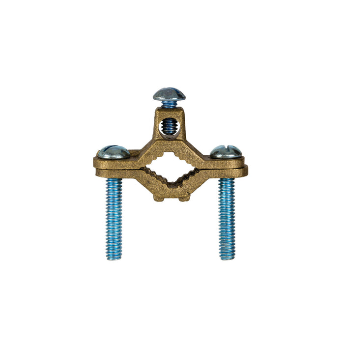 NSI G-1-S Bronze Ground Clamp for Water Pipe, 1/2″ to 1″ Pipe, Steel Screws