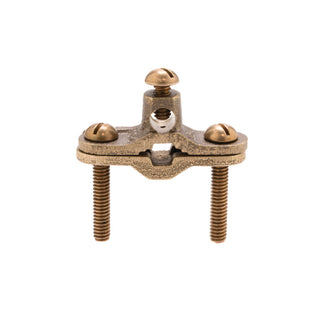 NSI G-1-SDBR-SB Heavy Duty Bronze Ground Clamp, 1/2″ to 1″ Pipe, 1″ Rebar, Burial