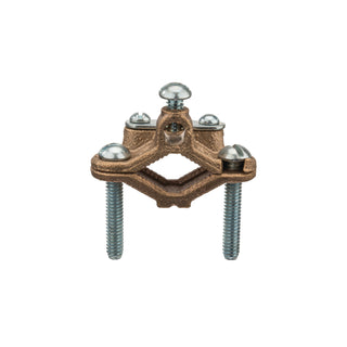 NSI G-20 Bronze Ground Clamp with Wire Adapters, 1/2″ to 1″ Pipe