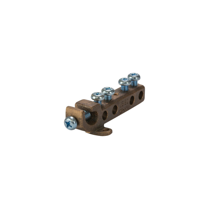 NSI GBIBZ-126-4414 Intersystem Bonding Connector, 2 to 6 AWG, Bronze 4 Circuits