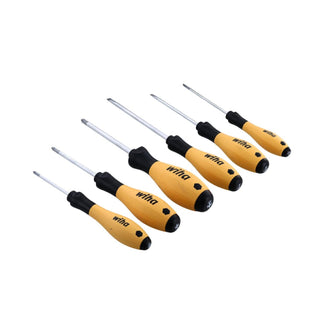 Wiha Tools 30292 6 Piece SoftFinish ESD Slotted and Phillips Screwdriver Set