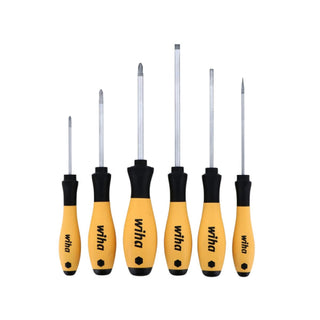 Wiha Tools 30292 6 Piece SoftFinish ESD Slotted and Phillips Screwdriver Set