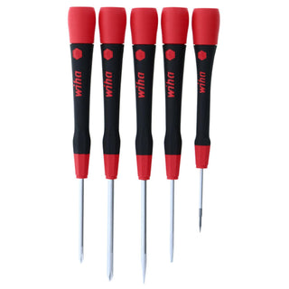 Wiha Tools Tools 26195 5 Piece PicoFinish Slotted and Phillips Precision Screwdriver Set