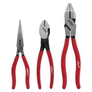 Wiha Tools 32634 3 Piece Classic Grip Pliers and Cutters Set