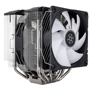 SilverStone HYD140-ARGB High-Performance Dual-Tower CPU Cooler Featuring Six Copper Heat Pipes and Dual ARGB Fans