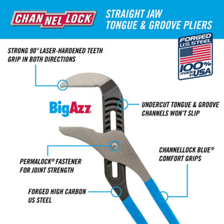 Channellock 480 BULK 20.25 Inch Bigazz Straight Jaw Tongue & Groove Pliers