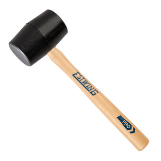 Estwing DH-18 Deadhead Rubber Mallet, Wood Handle 18 Oz