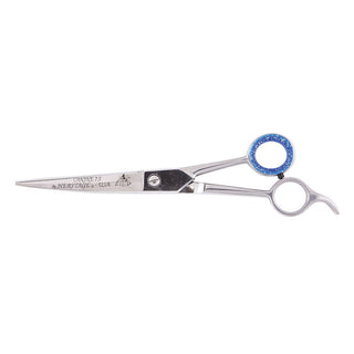 Heritage Cutlery K975-C 7-1/2'' Pet Grooming Scissor w/ Serrations / Curved Blades