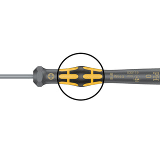 Wera 1578 A ESD Kraftform Micro screwdriver for slotted screws, 0.50 x 3 x 80 mm