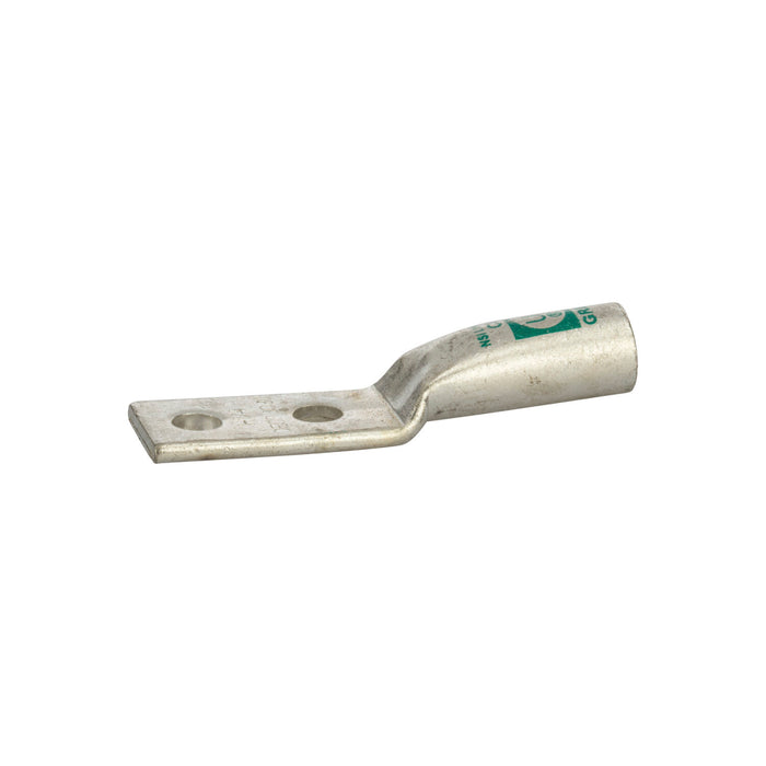 NSI L1N-141 Copper Long Lug – Green 2-Hole 1 AWG 1/4 Inch