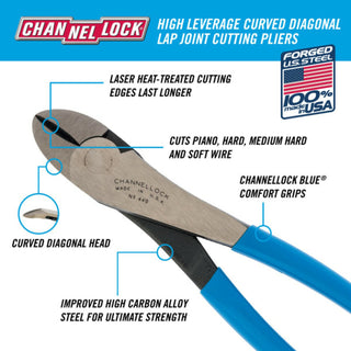 Channellock 449 BULK 9.54 Inch High Leverage Curved Diagonal Cutting Pliers