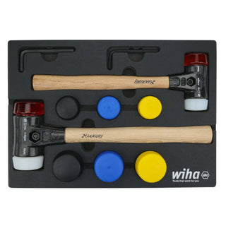 Wiha Tools 83270 Split Head Mallet Foam Tray Set, 14 Pc.