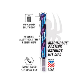 Spyder 19029 Mach-Blue Impact Bit Set w/ Case 25 Piece