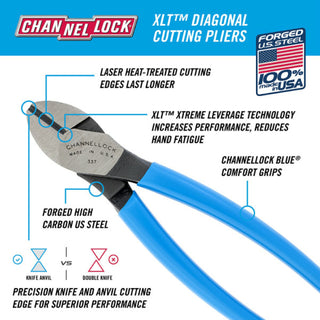 Channellock 337 BULK 7-inch XLT Diagonal Cutting Pliers