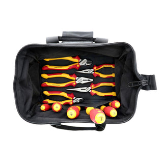 Wiha Tools 32977 11 Piece Master Electrician's Insulated Tool Set in Canvas Tool Bag