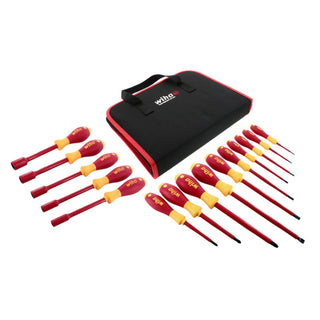 Wiha Tools 32190 15 Piece Insulated Slotted, Phillips, and Nut Drivers Box Set