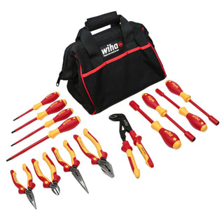 Wiha Tools 32894 13 Piece Master Electrician's Insulated Tool Set in Canvas Tool Bag