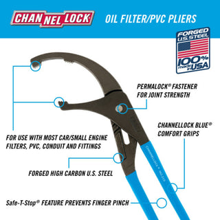 Channellock 215 BULK 15.5-inch Oil Filter/PVC Pliers