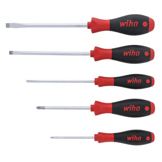 Wiha Tools 30277 SoftFinish Slotted and Phillips Screwdriver Set, 5 Pc.