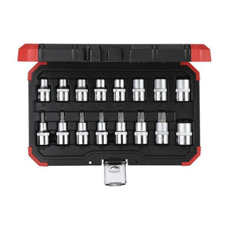 Gedore R68003016 TORX® Socket Set 1/2" Drive 10-24, T30-70 16 Pcs