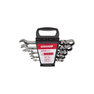 Gedore R07305005 Flex.comb.ratchet Spanner Set Size 8-19mm 5 pcs