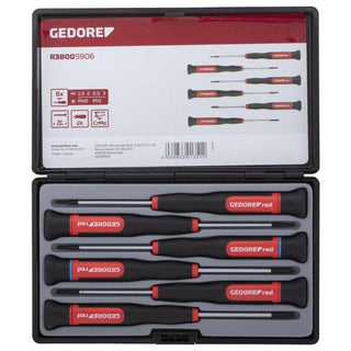 Gedore R38005906 PH+SL 2C-Electron.Screwdriver Set 6 Pcs