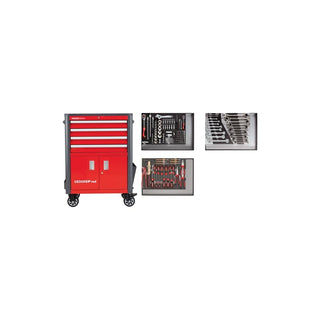 Gedore R22041004 Tool Set In t.Trolley WINGMAN Red 129 pcs