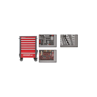 Gedore R22071004 Tool Set In t.Trolley WINGMAN Red 129pcs