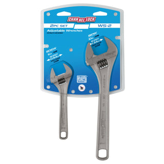 Channellock WS-2 2pc Adjustable Wrench Set