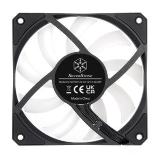 SilverStone AS120B-ARGB Air Slimmer Enhanced Performance 120Mm Slim Fan With Full-Range Pwm And Argb Lighting Effect