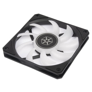 SilverStone AS120B-ARGB Air Slimmer Enhanced Performance 120Mm Slim Fan With Full-Range Pwm And Argb Lighting Effect