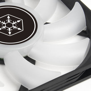 SilverStone AS120B-ARGB Air Slimmer Enhanced Performance 120Mm Slim Fan With Full-Range Pwm And Argb Lighting Effect