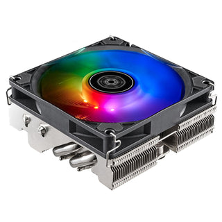 SilverStone HYH90-ARGB Horizontal CPU Cooler with 4 Heat-Pipes and 92mm PWM ARGB Fan