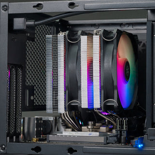 SilverStone HYD120W-ARGB Dual Tower CPU Cooler with 6 Heat-Pipes and Dual 120mm ARGB Fans