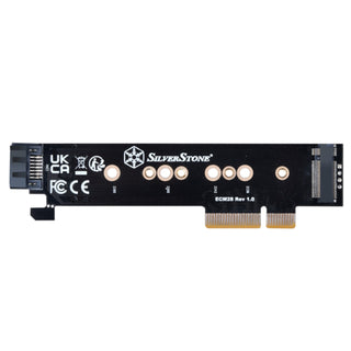 SilverStone ECM28 1 x NVMe & 1 x SATA M.2 SSD to PCIe x4 1U Adapter Card